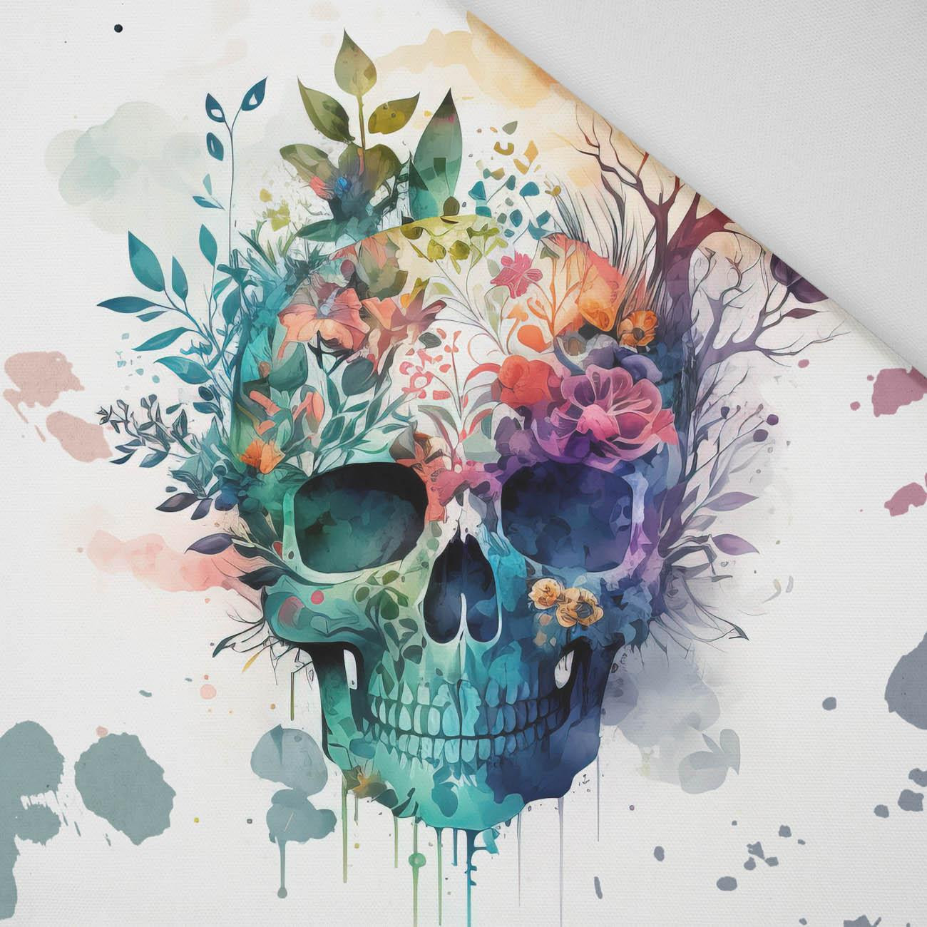 WATERCOLOR SKULL - panel (75cm x 80cm) Panama 220g