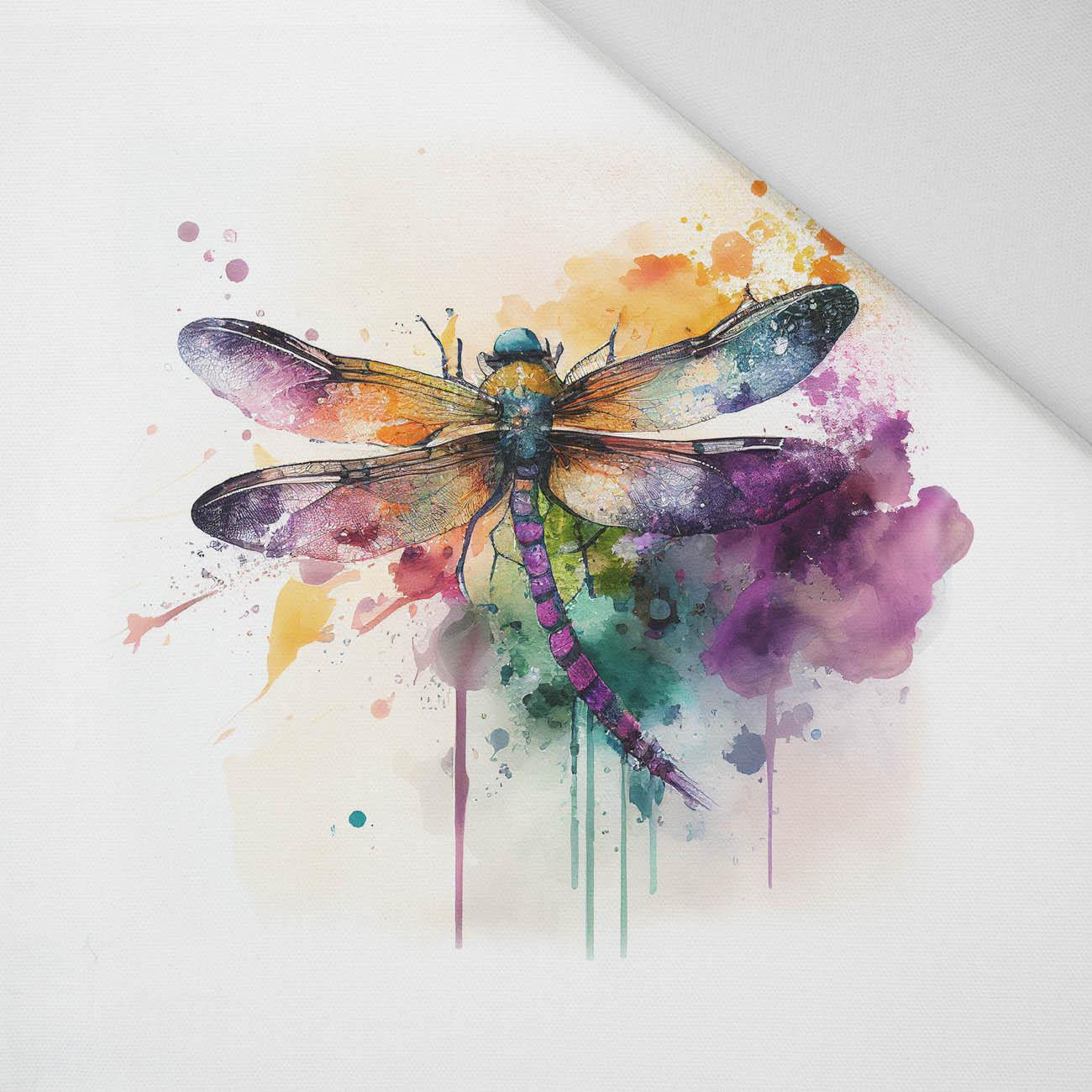 WATERCOLOR DRAGONFLY - panel (75cm x 80cm) Panama 220g