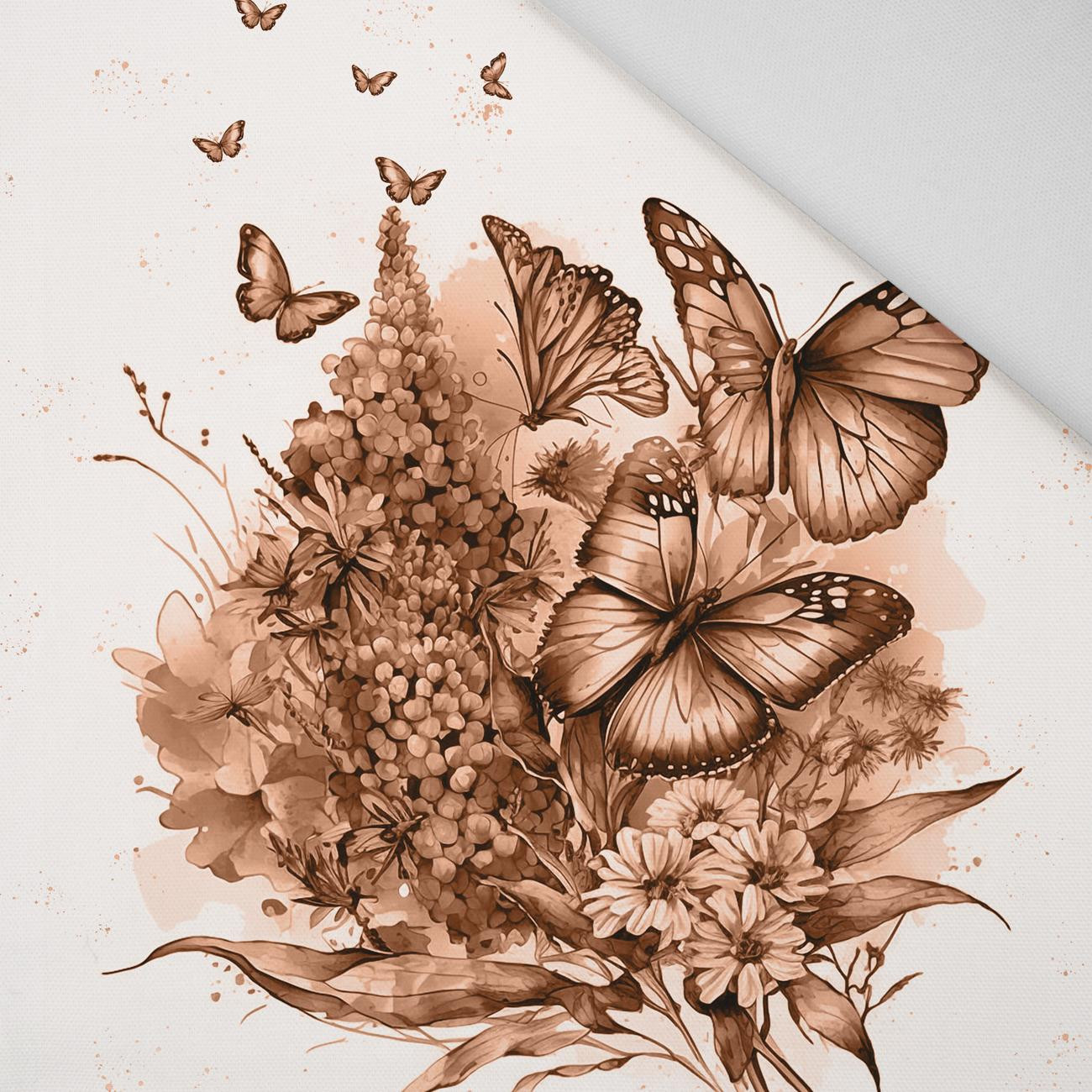 BEAUTIFUL BUTTERFLY WZ. 1 / peach fuzz - panel (75cm x 80cm) Panama 220g