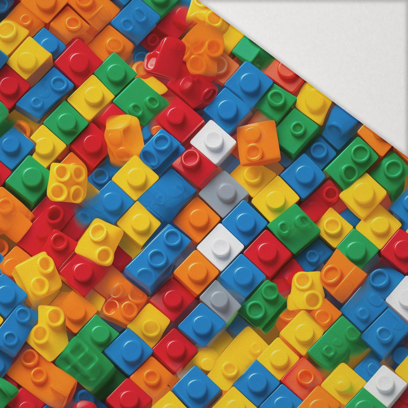 COLORFUL BLOCKS WZ. 2 - Hydrofobowa dzianina drapana 