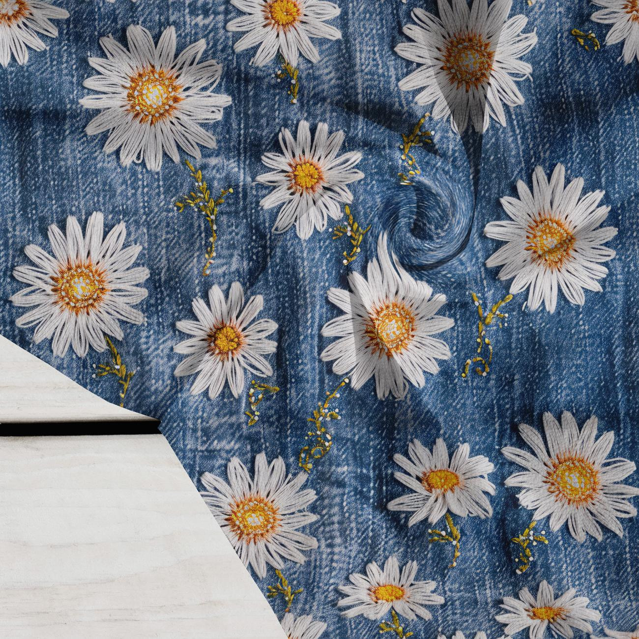 DAISIES DENIM IMITATION WZ. 2 - Krepa