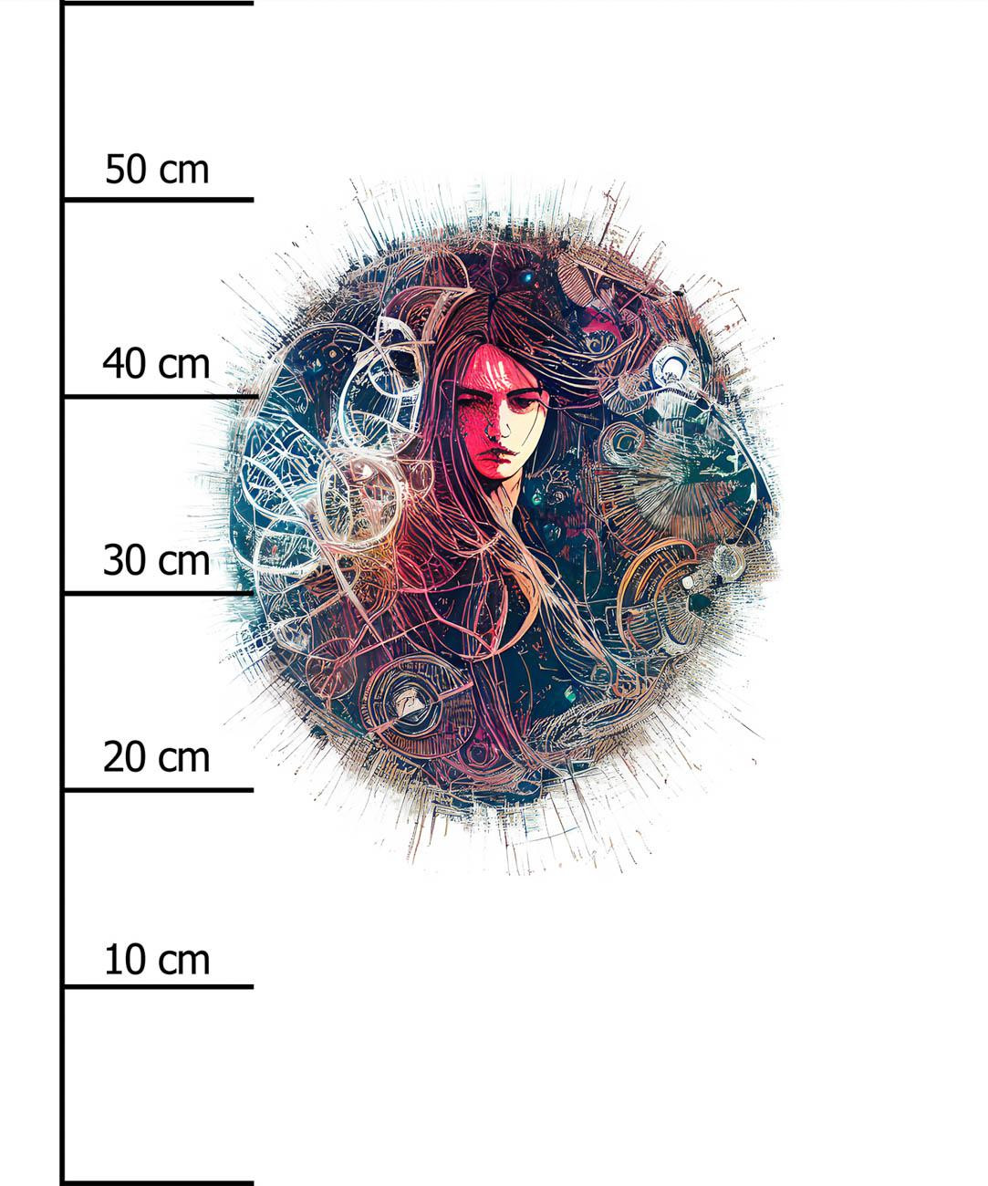 ABSTRACT GIRL WZ. 2 - PANEL (60cm x 50cm) tkanina bawełniana