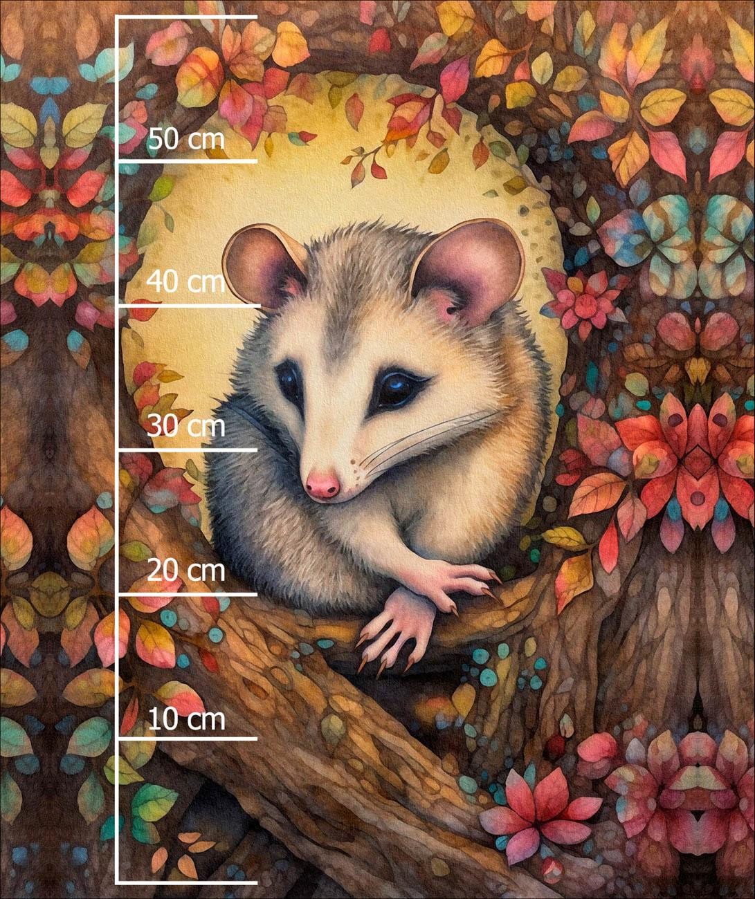 BOHO MOUSE - PANEL (60cm x 50cm) dzianina drapana z elastanem ITY