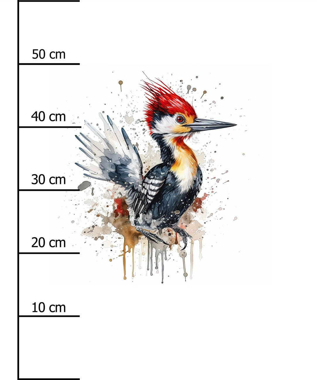 WATERCOLOR WOODPECKER - PANEL (60cm x 50cm) Panama 220g