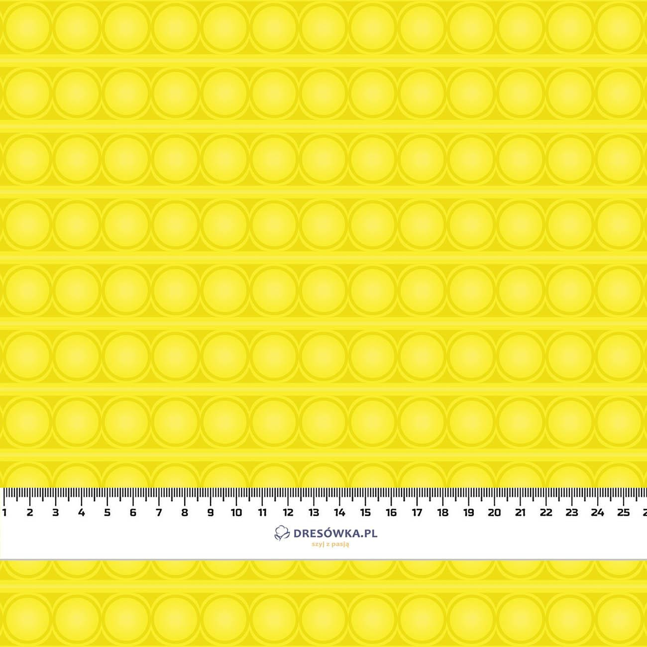 BĄBELKI / żółty - single jersey z elastanem 
