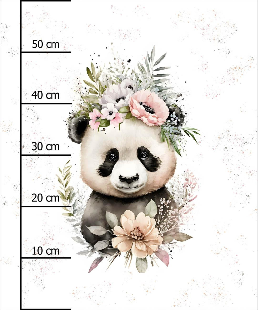 BABY PANDA - PANEL (60cm x 50cm) Hydrofobowa dzianina drapana 