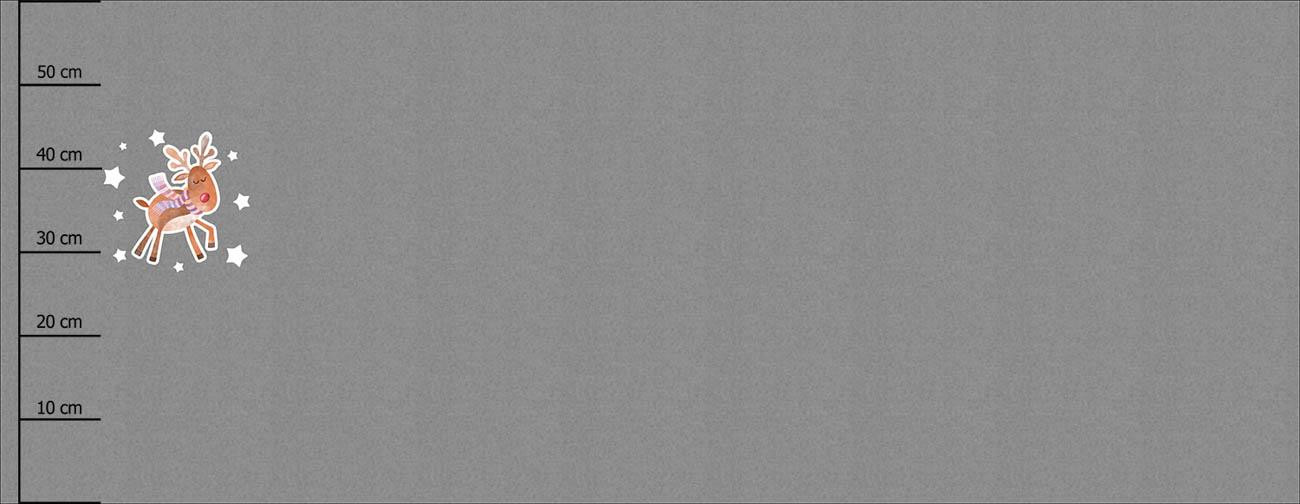 RENIFER / gwiazdki (ŚWIĄTECZNE RENIFERY) - PANEL PANORAMICZNY (60 x 155cm)