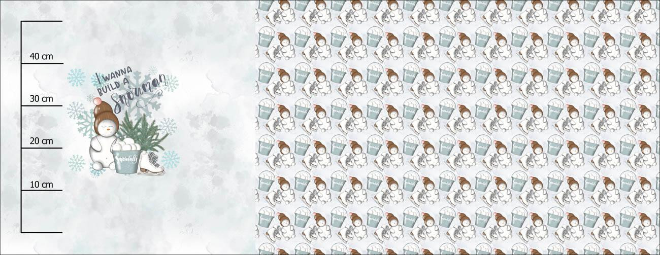 I WANNA BUILD A SNOWMAN (ZIMA W MIEŚCIE) - PANEL PANORAMICZNY (60 x 155cm)