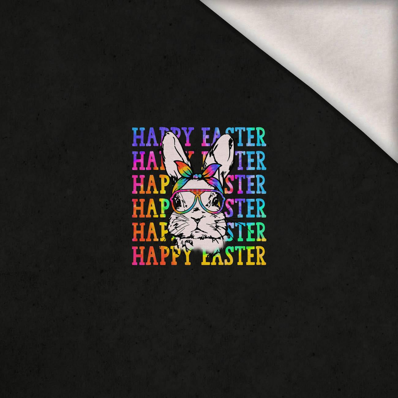 HAPPY EASTER / neon - PANEL (60cm x 50cm) dzianina drapana z elastanem ITY