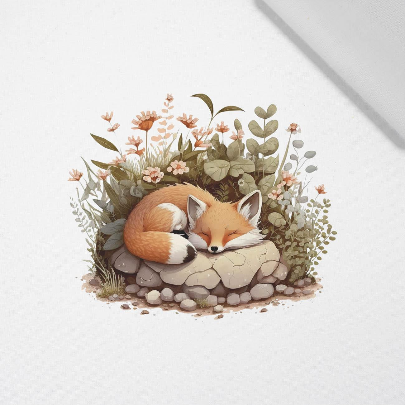 SLEEPING FOX - PANEL (60cm x 50cm) tkanina bawełniana