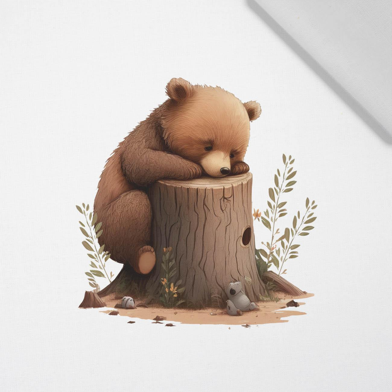 SLEEPING BEAR - PANEL (60cm x 50cm) tkanina bawełniana