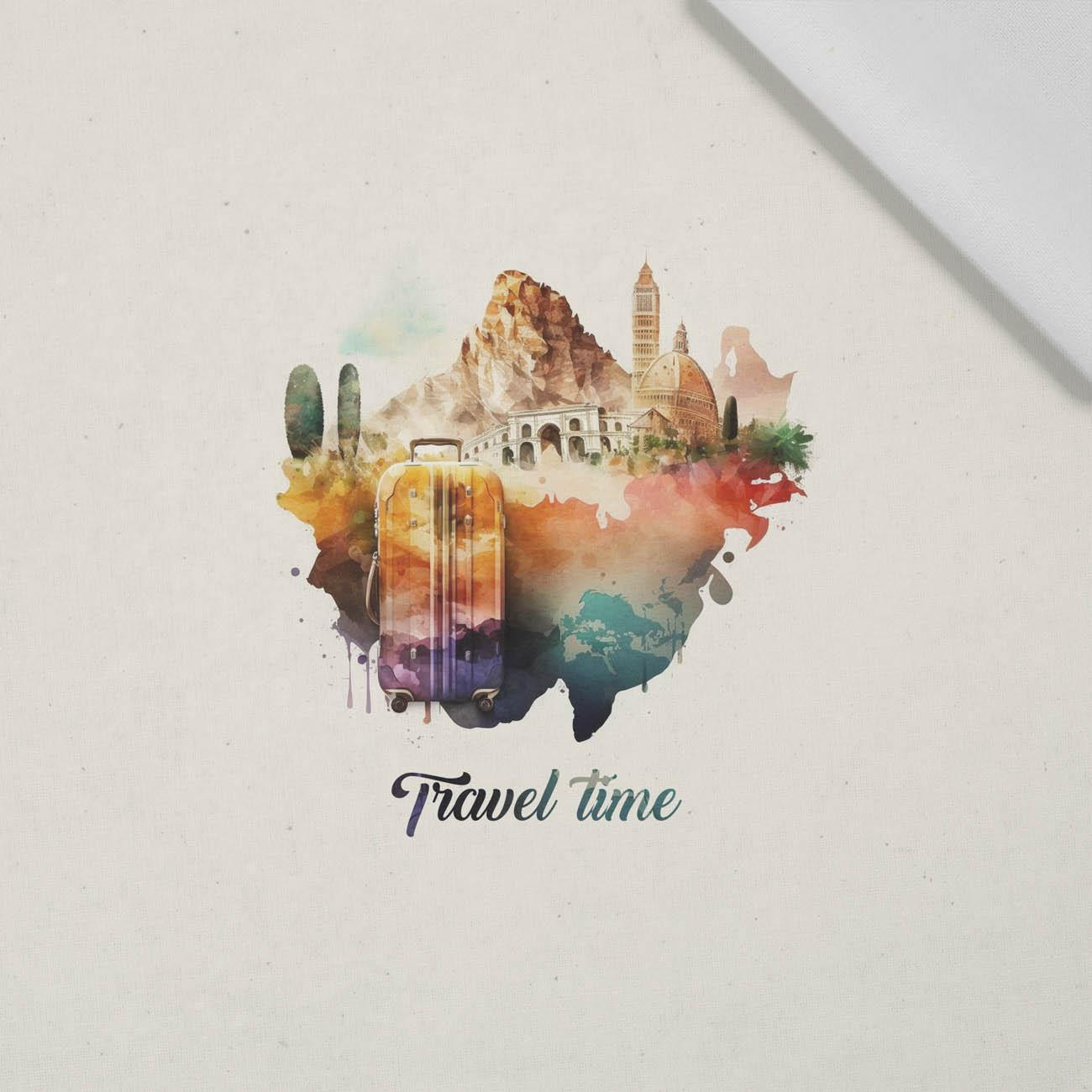 TRAVEL TIME WZ. 1 - PANEL (60cm x 50cm) tkanina bawełniana