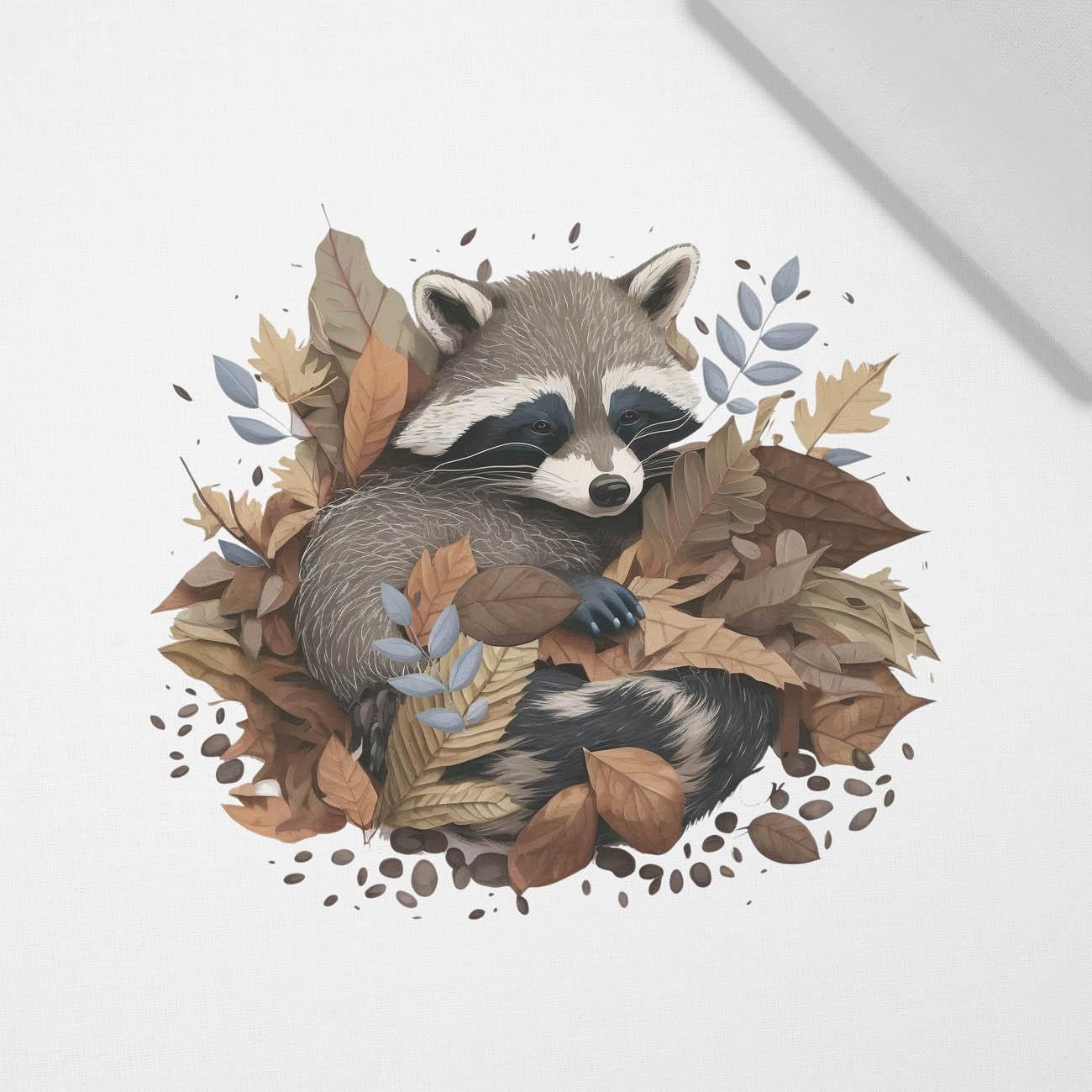 SLEEPING RACCOON - panel (75cm x 80cm) tkanina bawełniana