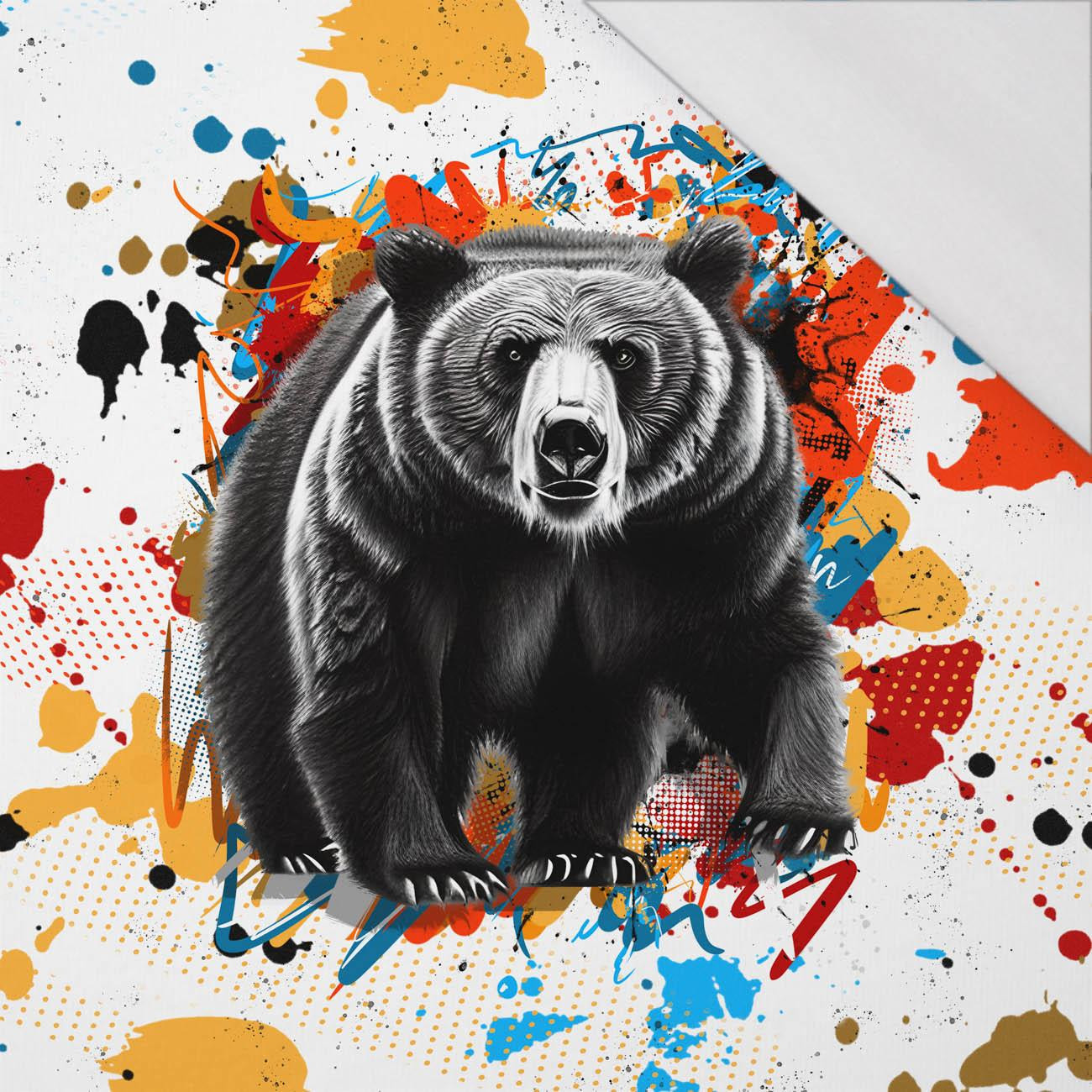 BEAR / SPECKS - panel (75cm x 80cm) SINGLE JERSEY