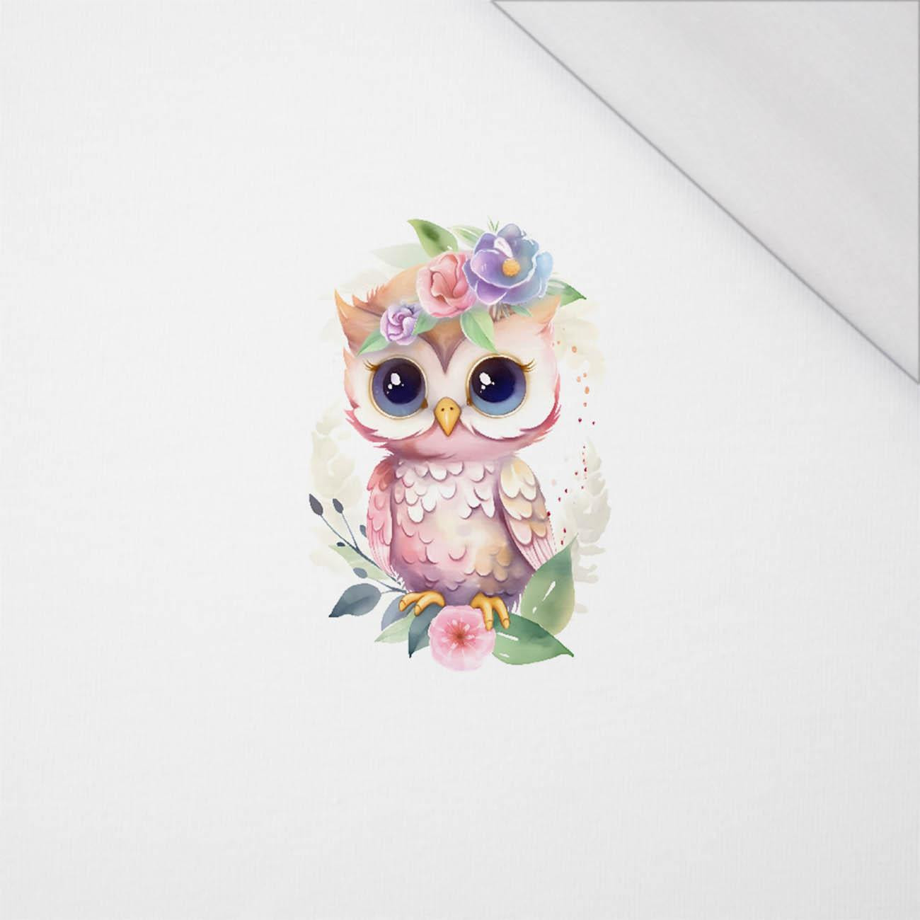 BABY OWL - panel (75cm x 80cm) SINGLE JERSEY