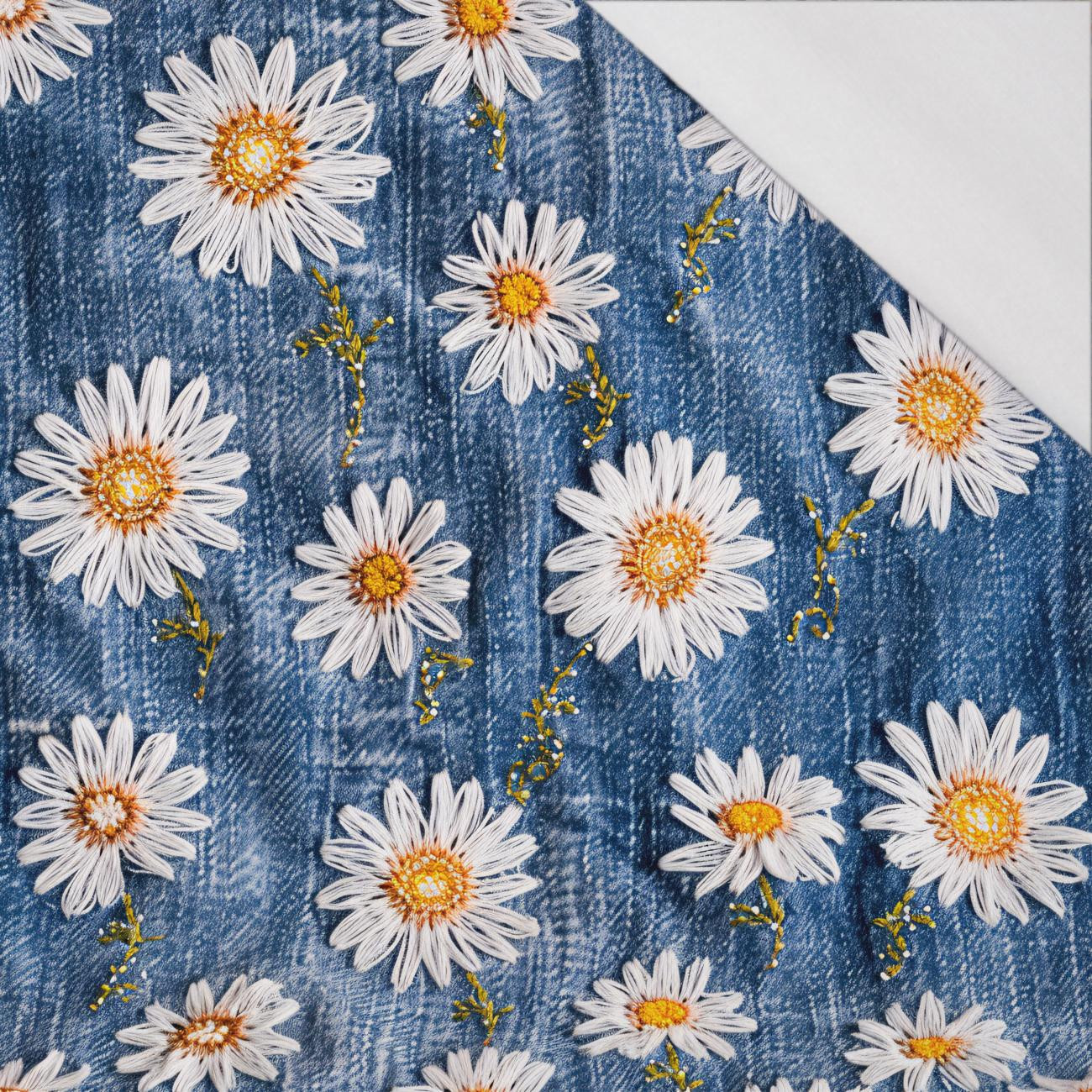 DAISIES DENIM IMITATION WZ. 2 - single jersey 