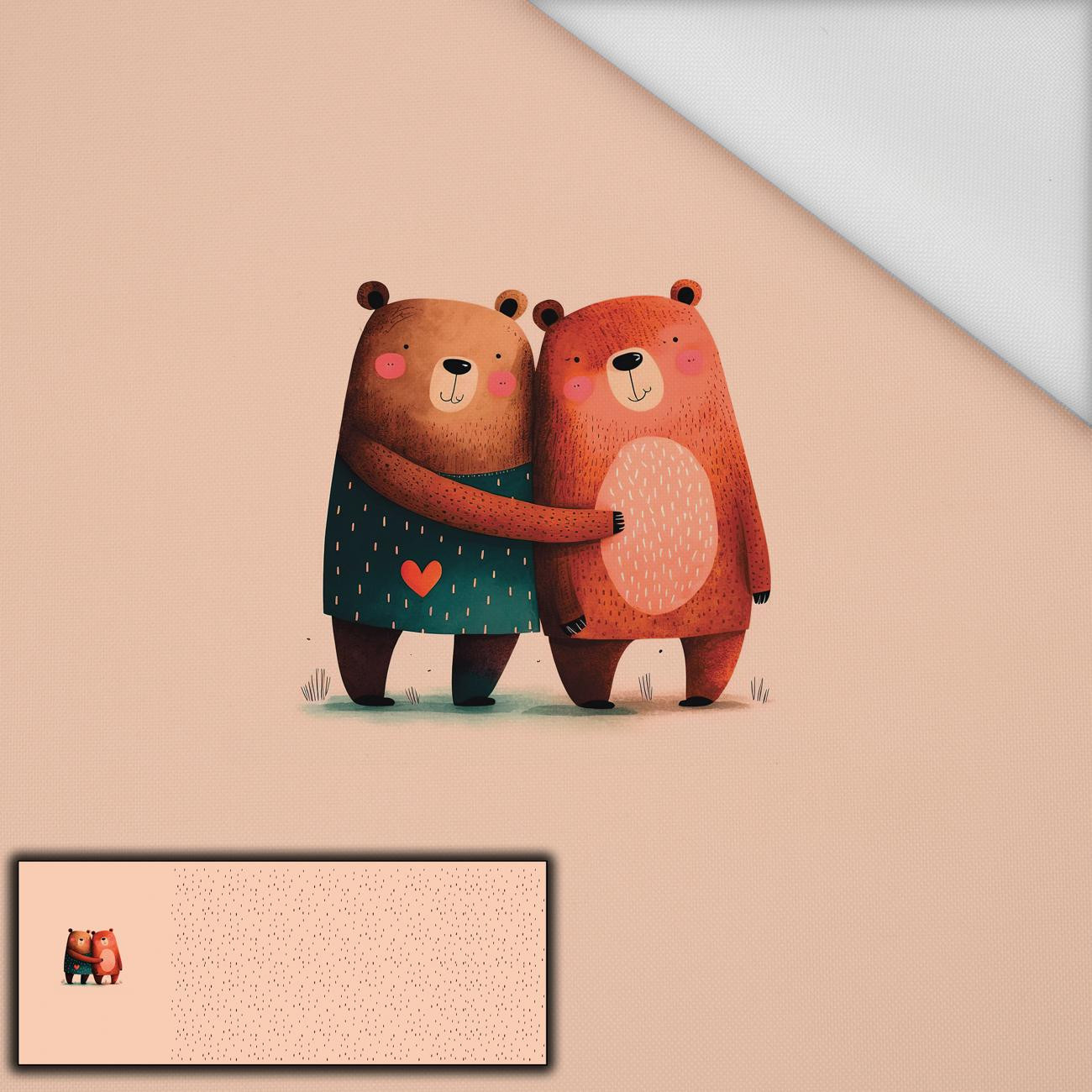 BEARS IN LOVE 1 - panel panoramiczny tkanina wodoodporna (60cm x 155cm)