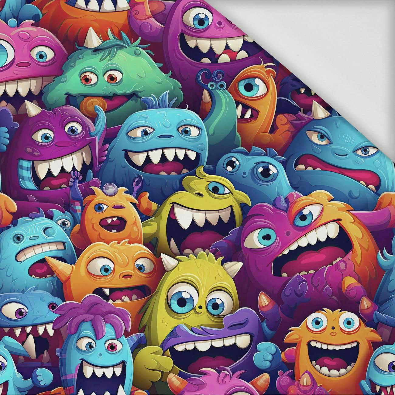 CRAZY MONSTERS WZ. 1 - Jersey wiskozowy