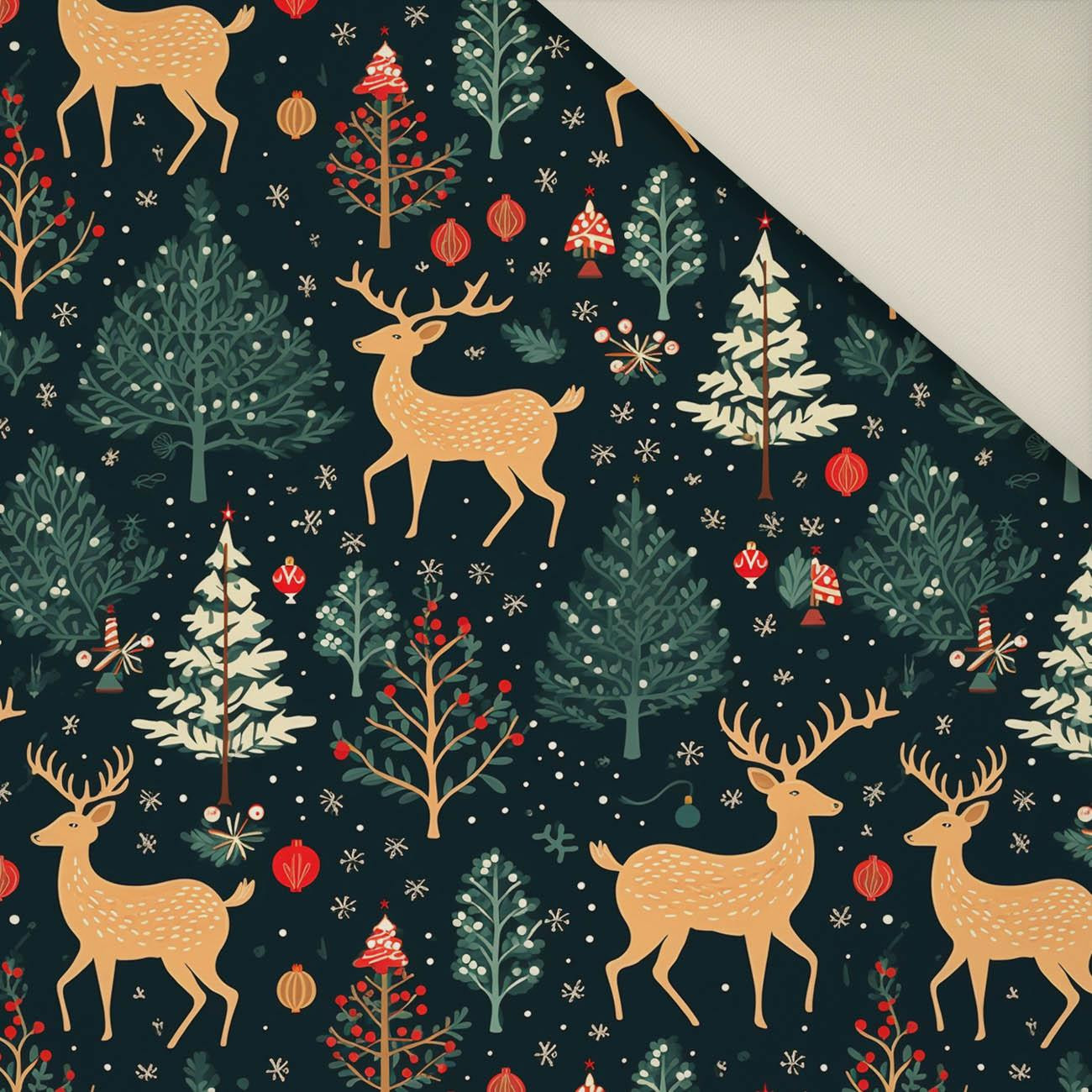CHRISTMAS FOREST- Welur tapicerski