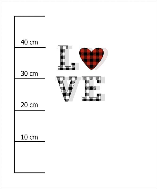 LOVE / serce vichy (BE MY VALENTINE) - panel 50cm x 60cm