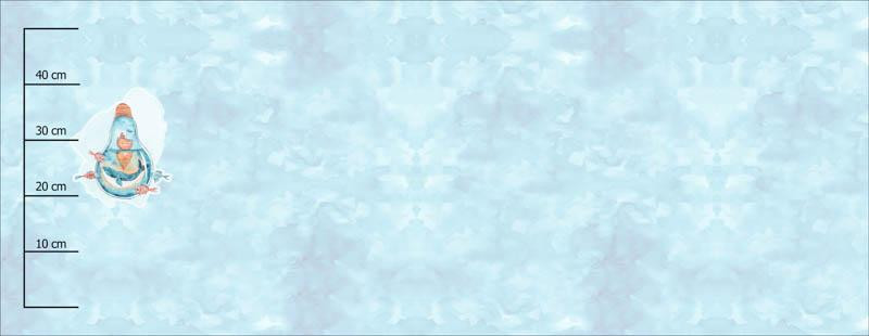 WIELORYB W ŻARÓWCE wz. 1 (MAGICZNY OCEAN) - PANEL PANORAMICZNY SINGLE JERSEY (60cm x 155cm)
