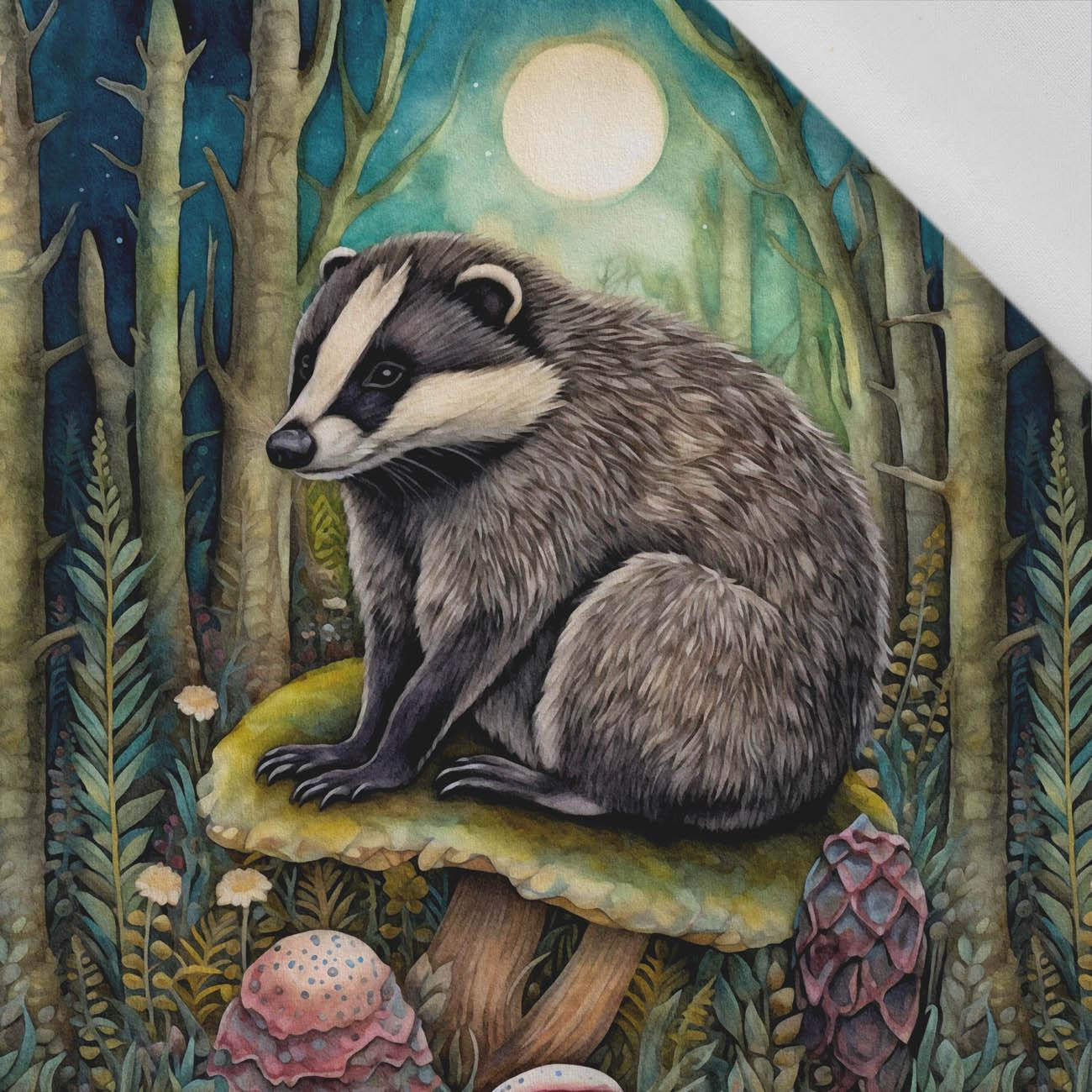 BOHO BADGER - PANEL (60cm x 50cm) tkanina bawełniana