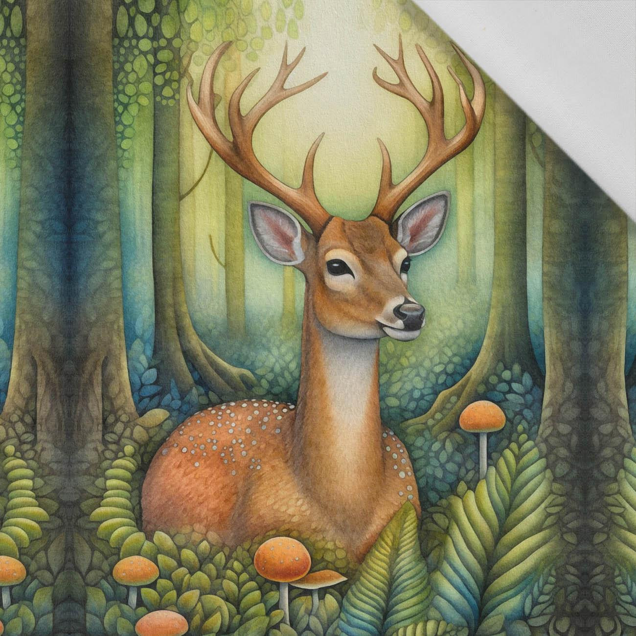 BOHO DEER - PANEL (60cm x 50cm) tkanina bawełniana