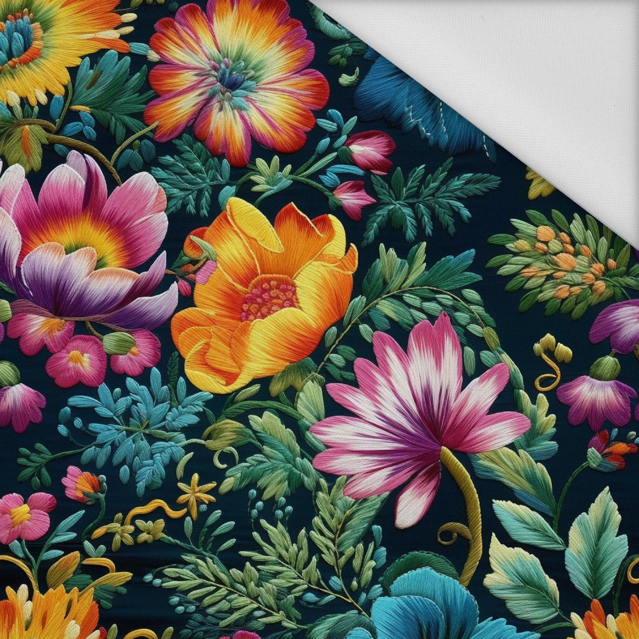 FLOWERS 3D WZ. 4 - tkanina wodoodporna