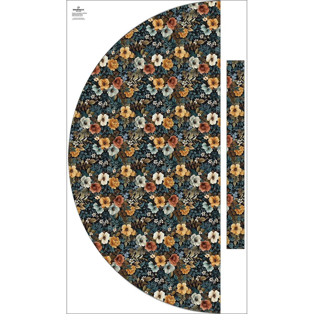Panel na spódnicę z półkoła "MAXI" - Flowers wz.24