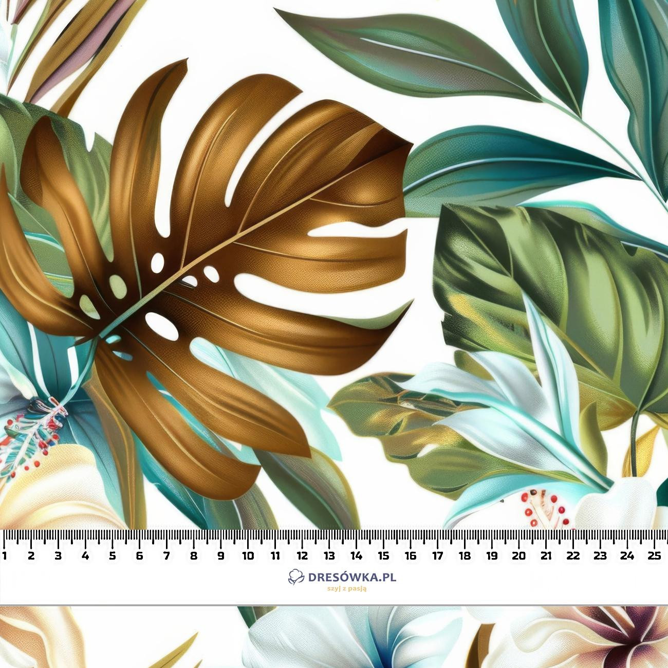 FLOWERS WZ.26 - Jersey wiskozowy