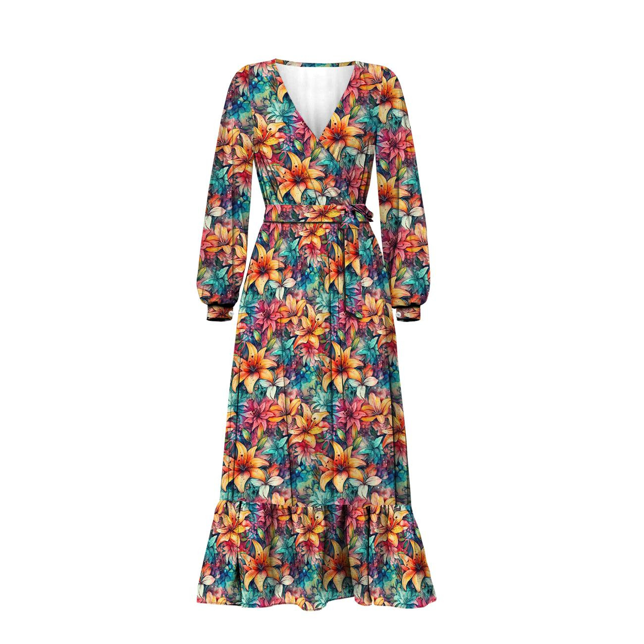 FLOWERS WZ.41 - dresówka pętelkowa