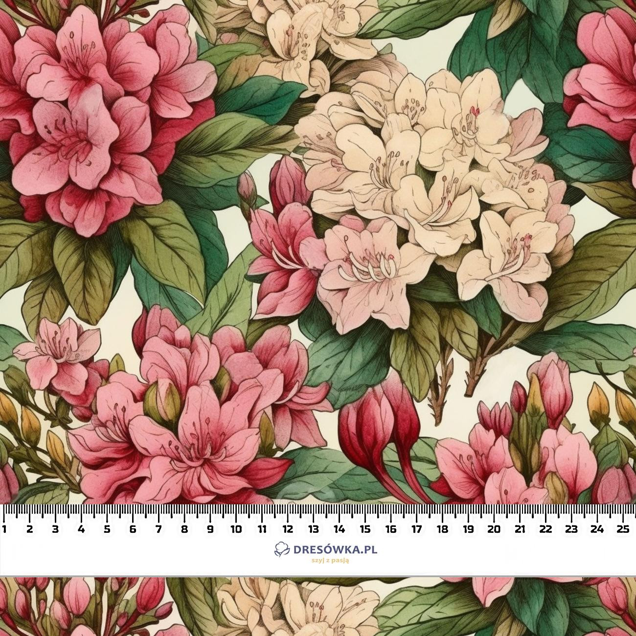 FLOWERS WZ.43 - dresówka pętelkowa
