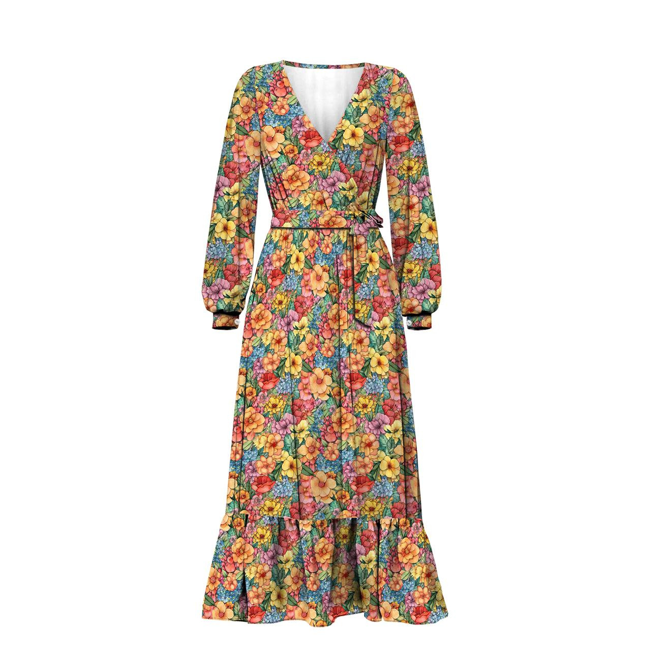 FLOWERS WZ.44 - dresówka pętelkowa