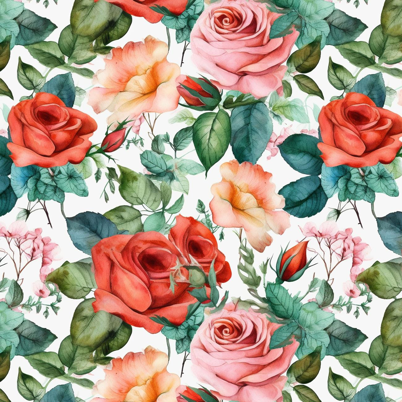 FLOWERS WZ.45 - dresówka pętelkowa