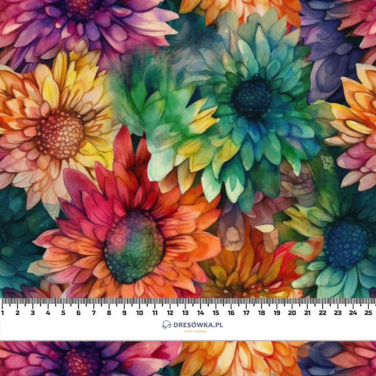 FLOWERS WZ.46- single jersey z elastanem ITY