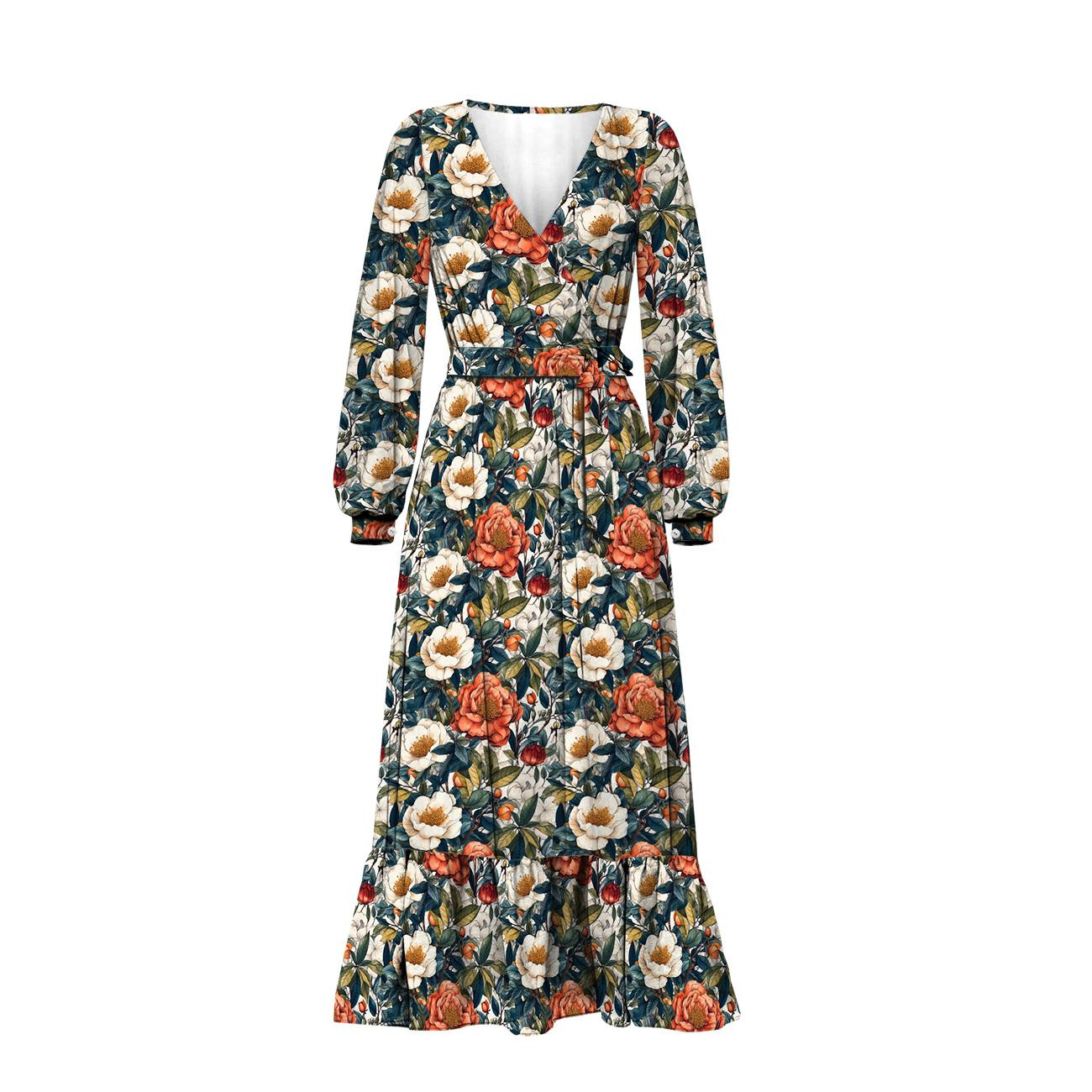 FLOWERS WZ.47 - dresówka pętelkowa