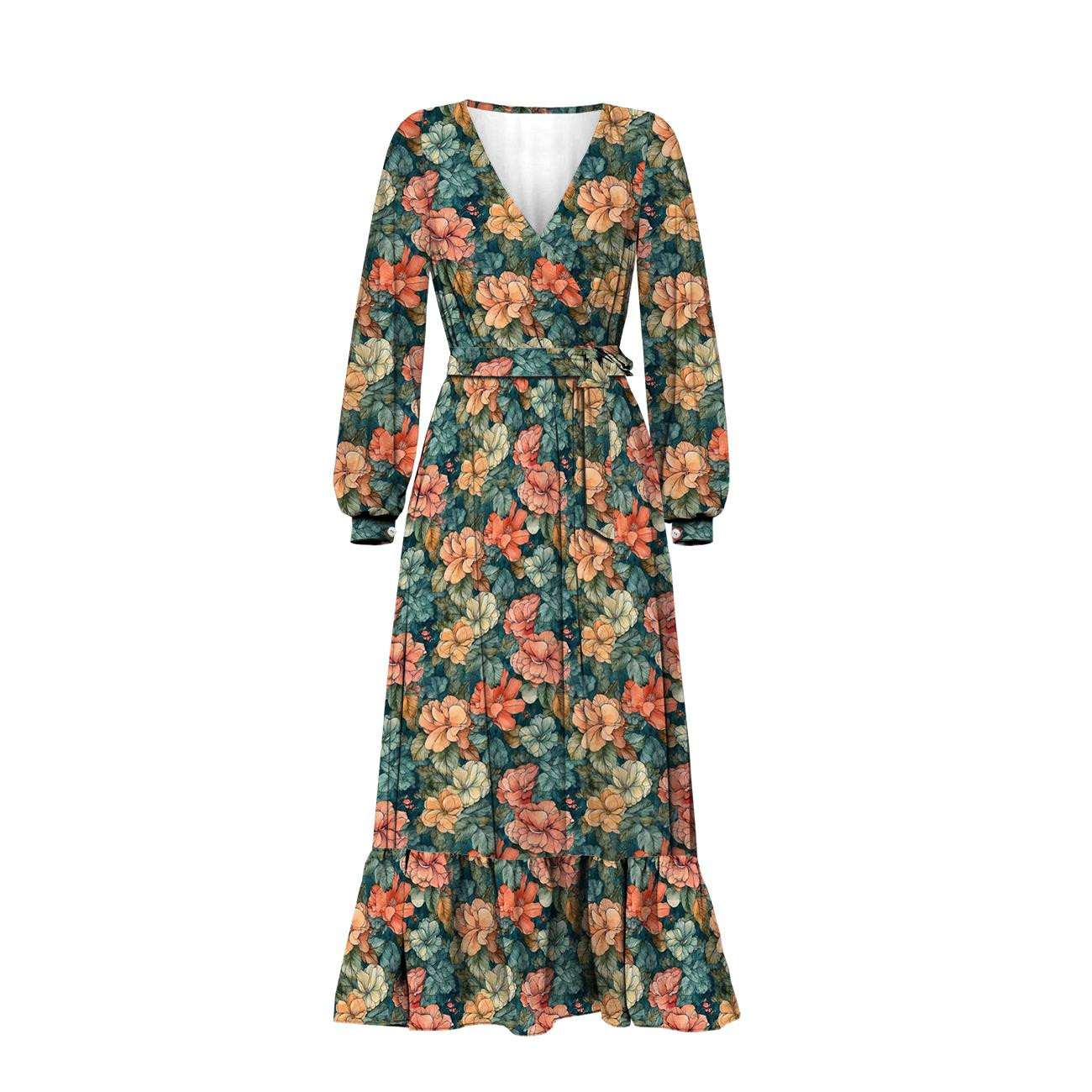 FLOWERS WZ.53 - dresówka pętelkowa