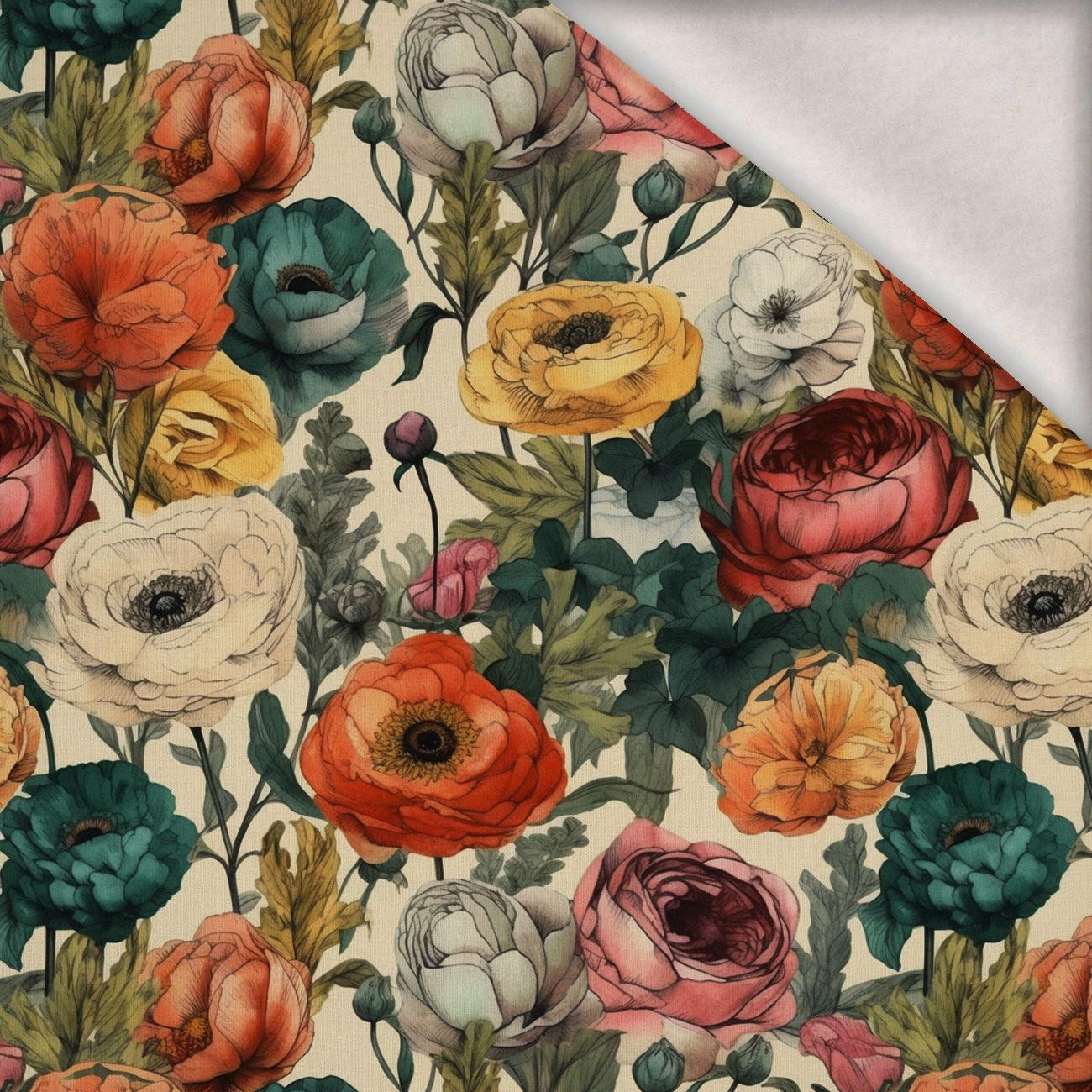 FLOWERS WZ.54 - dzianina drapana z elastanem ITY