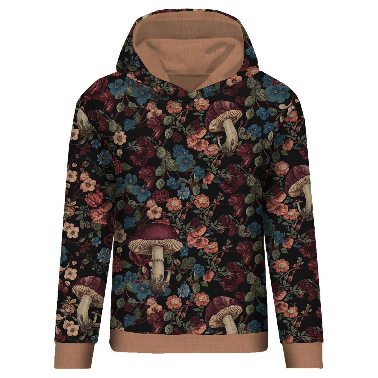 BLUZA DAMSKA (POLA) CLASSIC Z KAPTUREM - FLOWERS WZ.60 - zestaw do uszycia