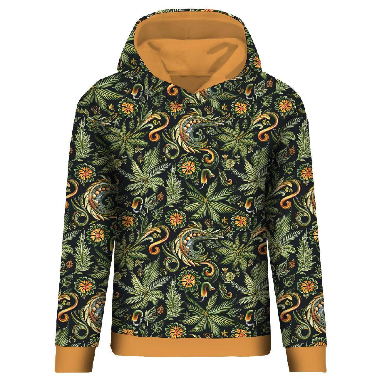 Hemp leaves WZ. 3- Welur tapicerski