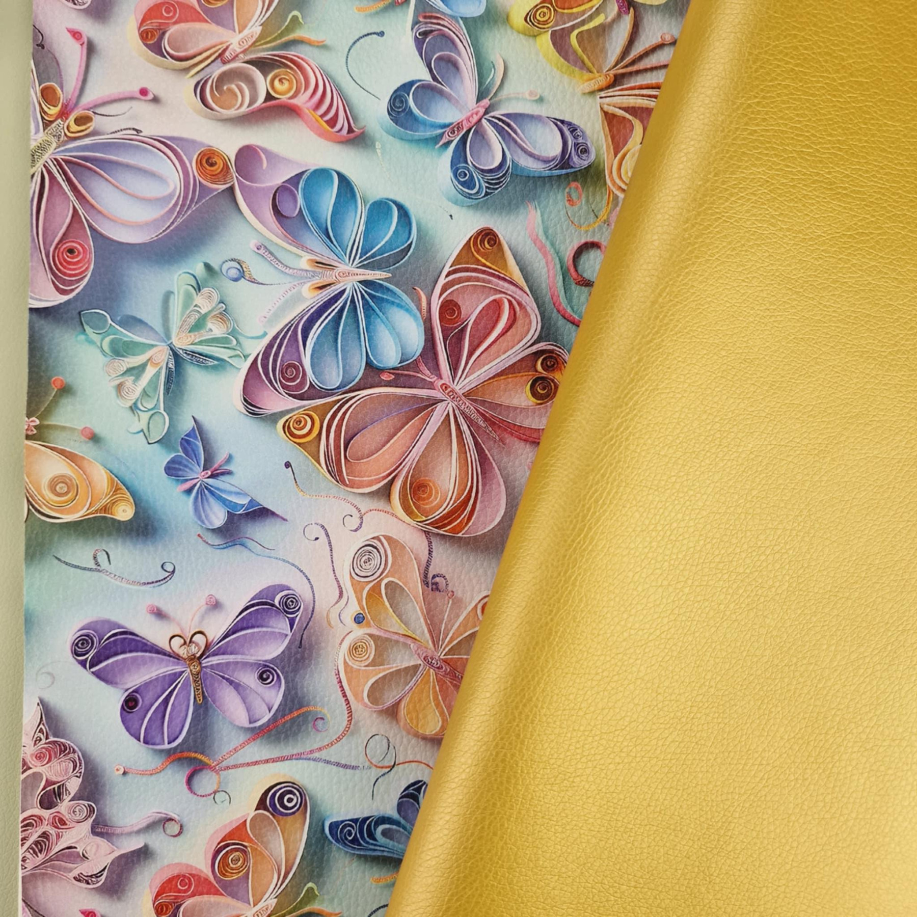 METALIC GOLDEN (46 cm x 50 cm) - ekoskóra metaliczna