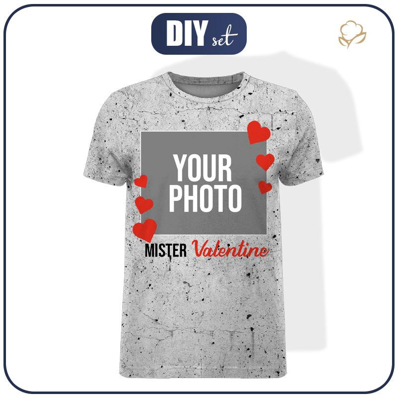 MĘSKI T-SHIRT - MISTER VALENTINE - Z WŁASNYM ZDJĘCIEM - ZESTAW DO USZYCIA