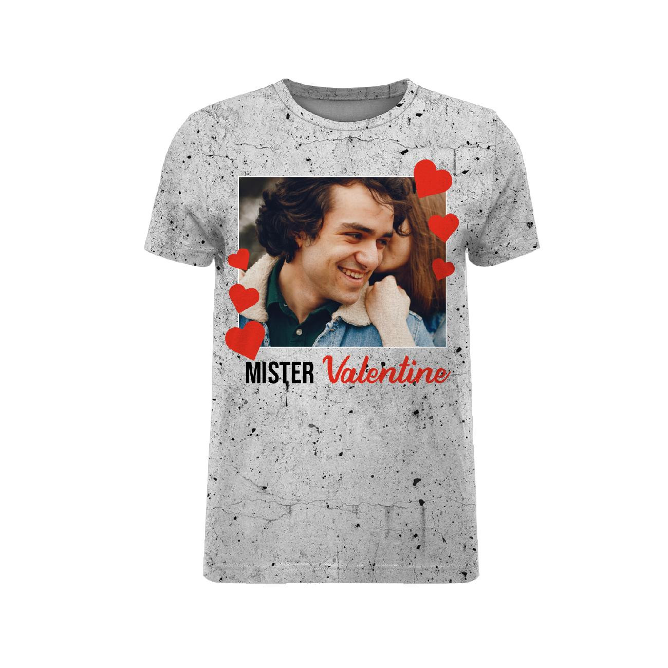 MĘSKI T-SHIRT - MISTER VALENTINE - Z WŁASNYM ZDJĘCIEM - ZESTAW DO USZYCIA