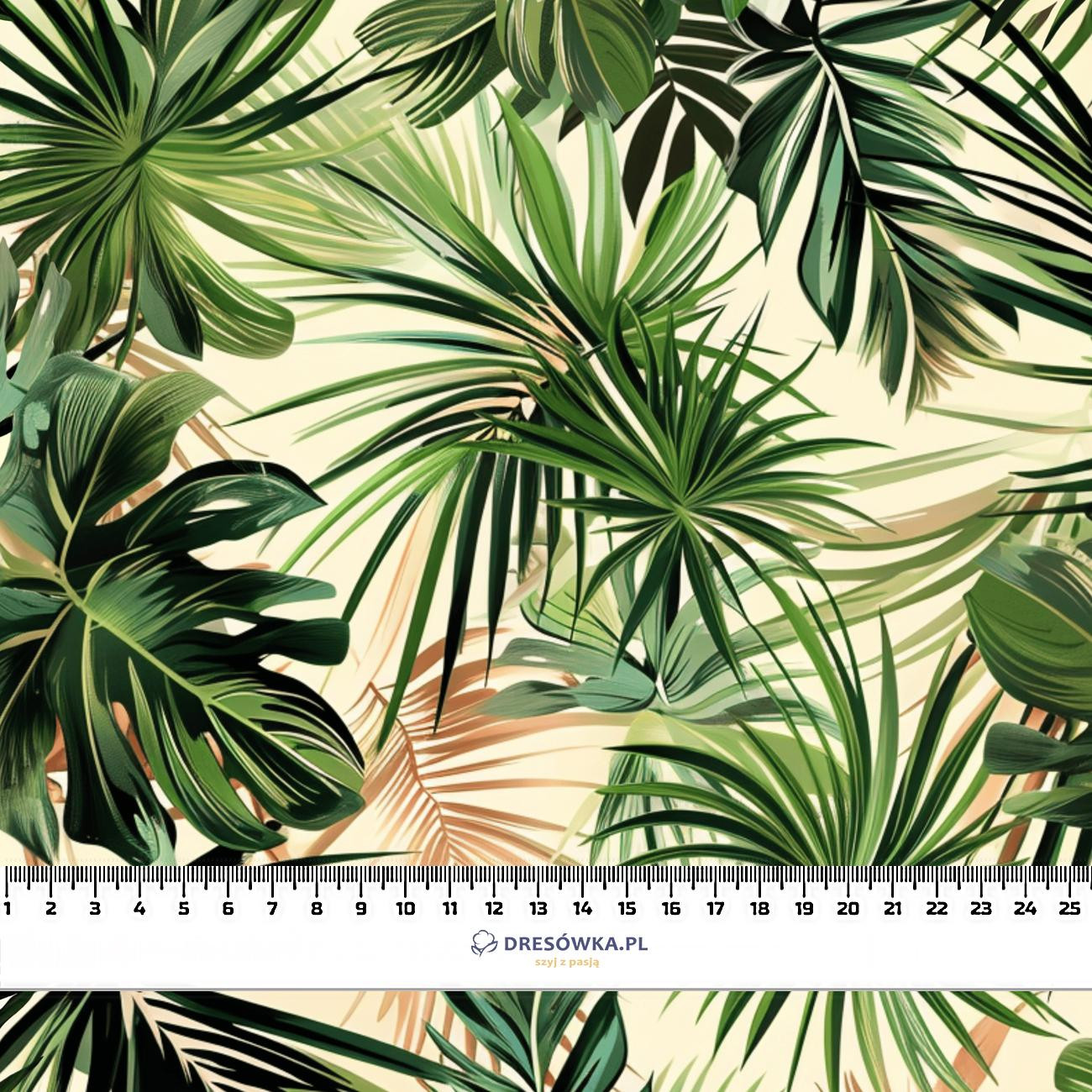 MONSTERA wz.9 - Muślin bawełniany