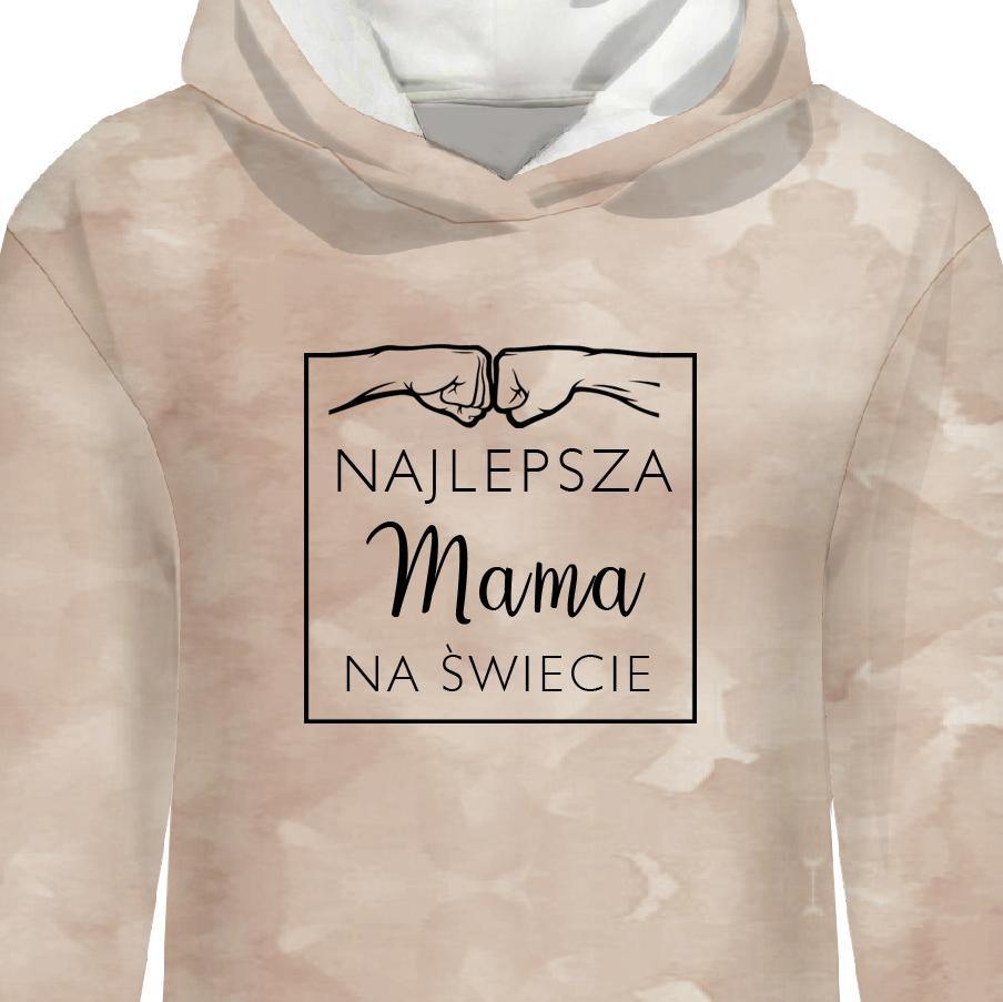 BLUZA DAMSKA (POLA) CLASSIC Z KAPTUREM - MAMA / KAMUFLAŻ wz. 2 (beżowy) - dzianina pętelkowa