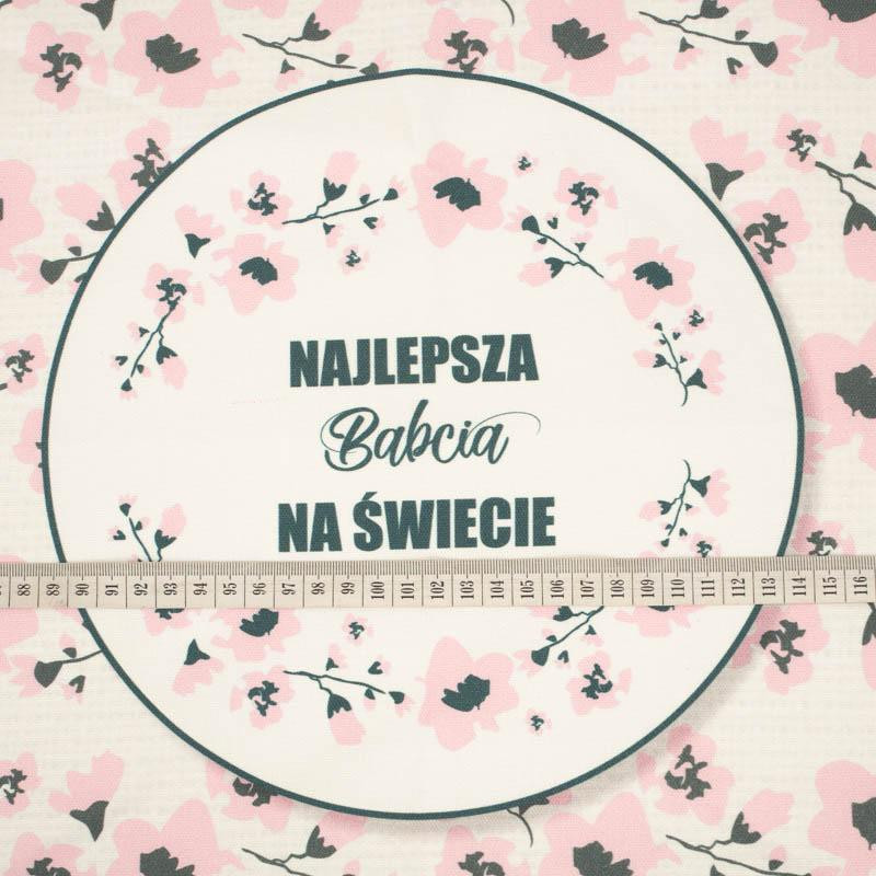 PANEL PODUSZKOWY - Najlepsza Babcia na Świecie/ malowane kwiaty - HOME DECOR PREMIUM