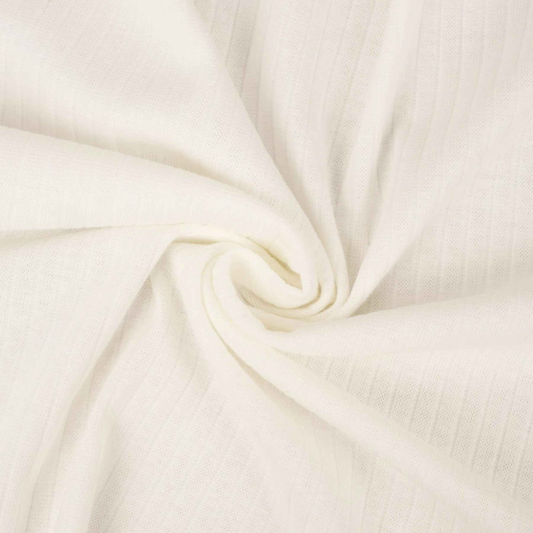 Cienka dzianina prążkowana - Cloud Dancer/ ECRU (D-02) 