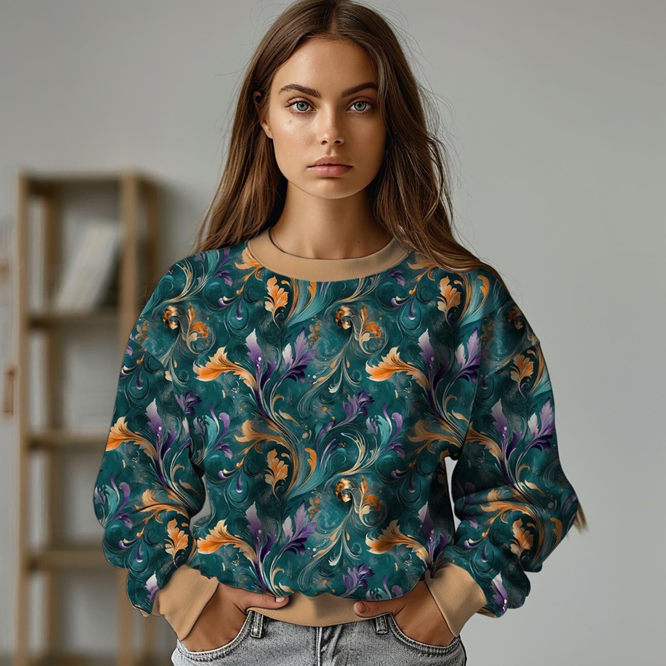 PAISLEY wz.9 - dzianina drapana z elastanem ITY