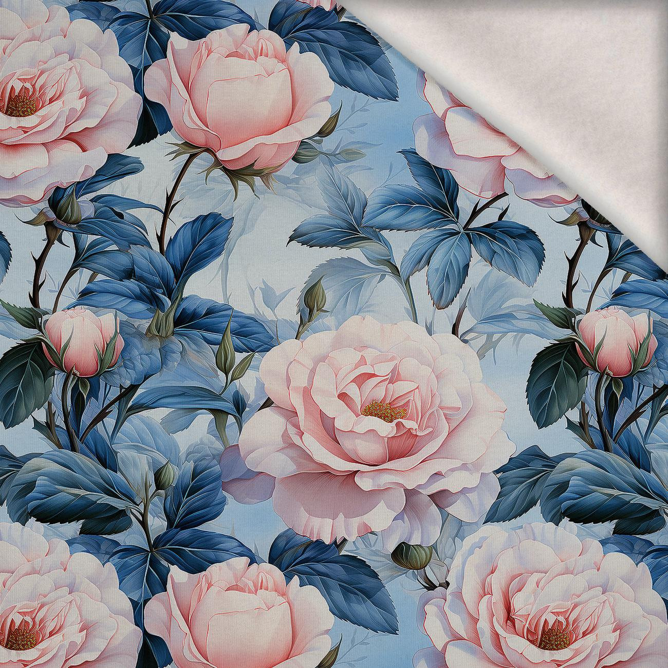 PASTEL FLOWERS WZ.14 - lekka dzianina drapana