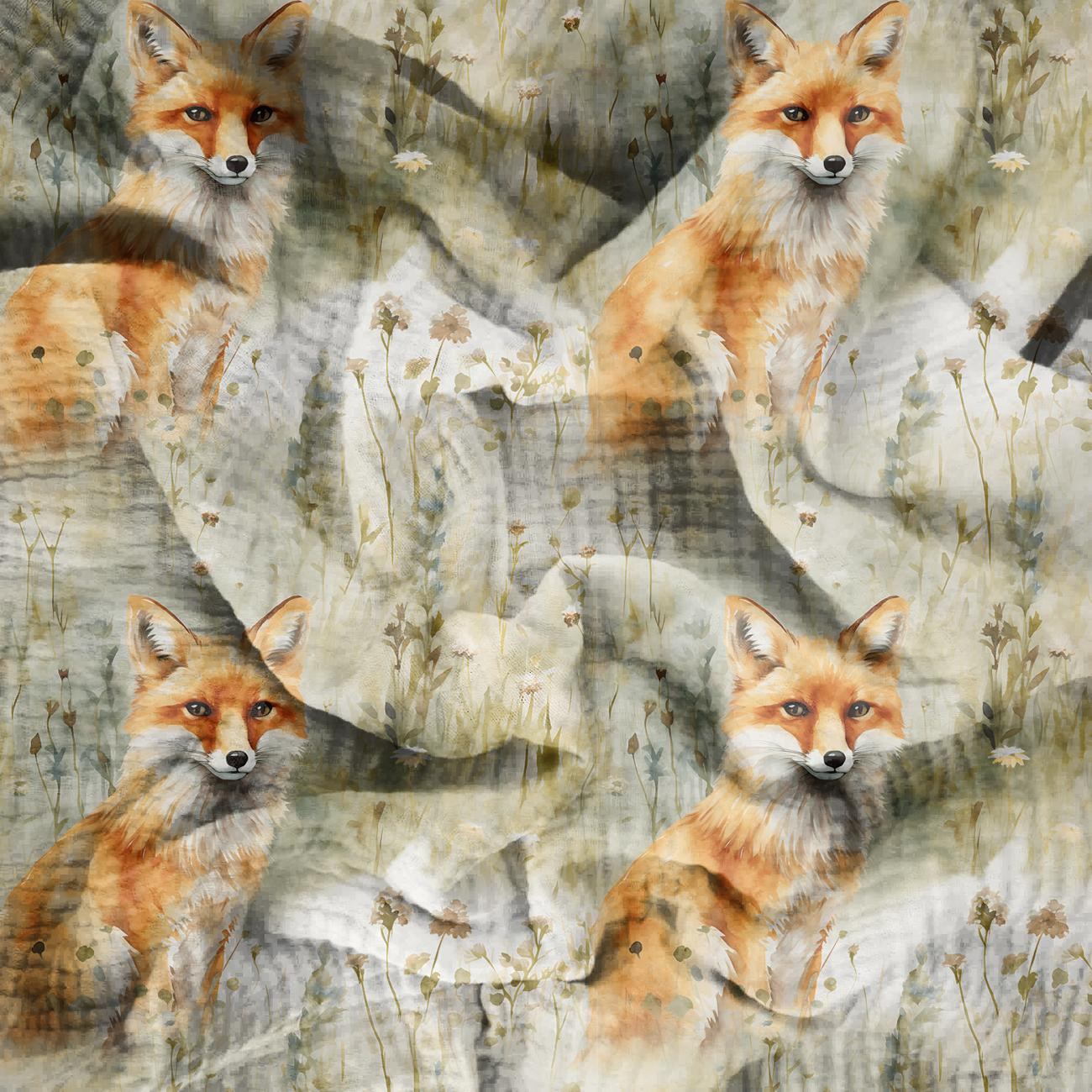 PASTEL FOX WZ. 1 - Muślin bawełniany